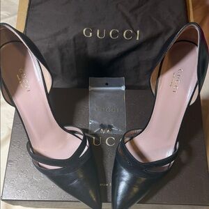 Gucci Black Leather Heels for Women